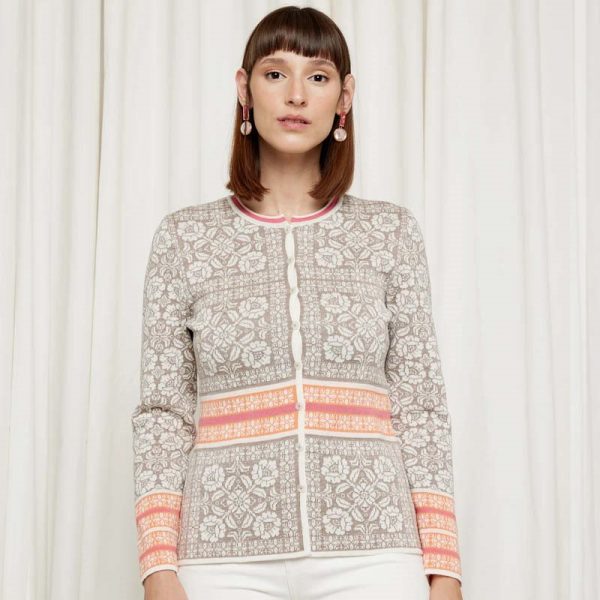 Oleana Oksana Cardigan Beige - M