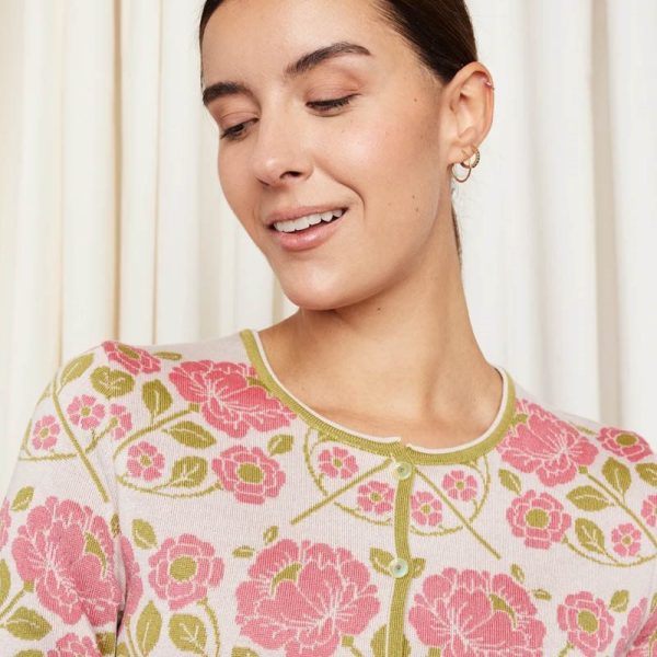 Oleana Hildegunn Cardigan Pink - M - Bilde 3