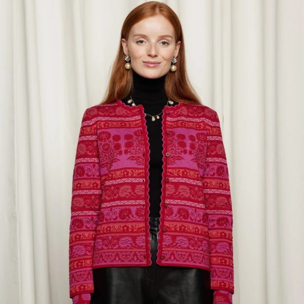 Oleana Cardigan Granada Red L