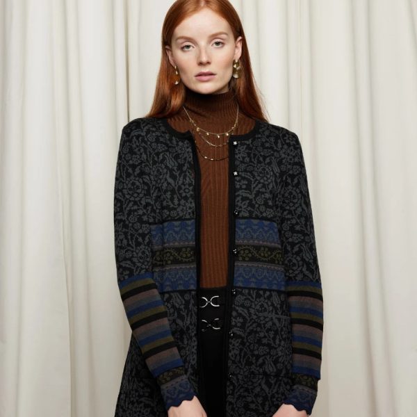 Oleana Silk Road Cardigan Black - M