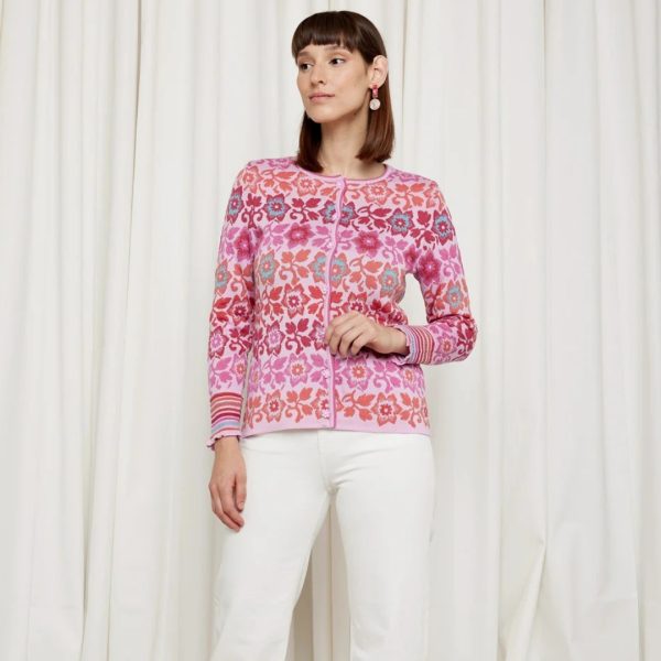 Flower and Flounce Cardigan Pink - M