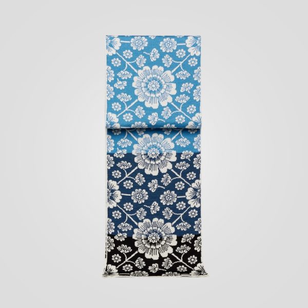 Marit Scarf White on Blue