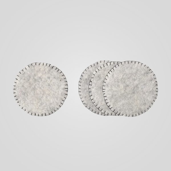 Aveva Coasters Wool 4pk Raw Grey - Bilde 3