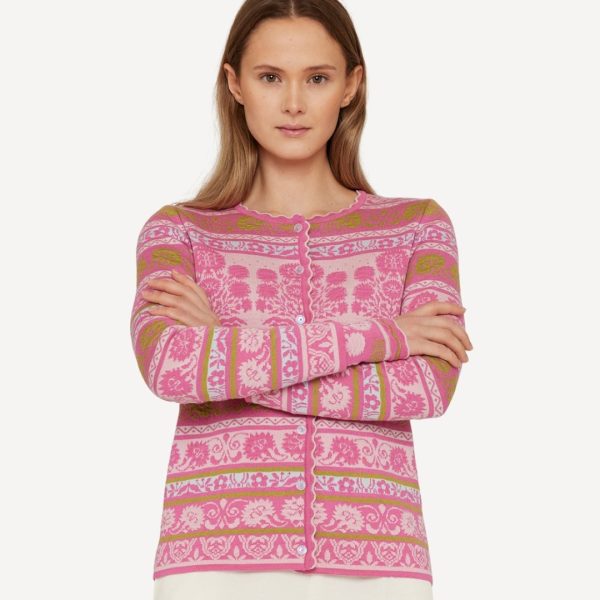 Oleana Granada Cardigan Pink M
