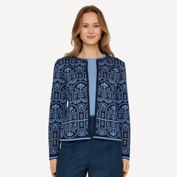 Oddrun Cardigan Blue L - Bilde 3