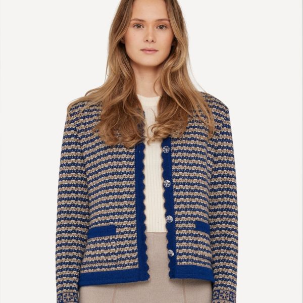 Oleana Sigrid Cardigan Blue M