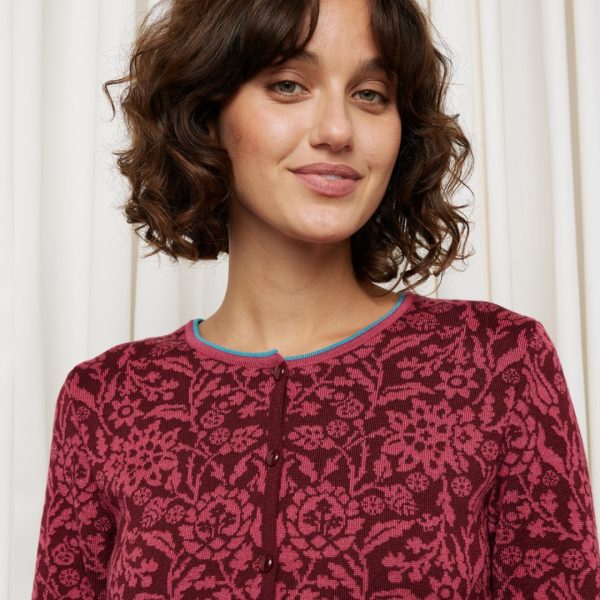 Signe Cardigan Burgundy XL - Bilde 3